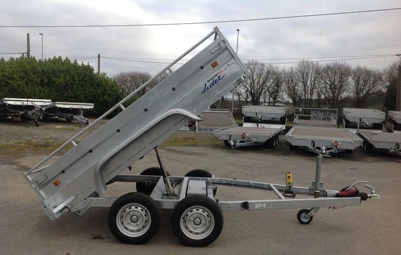 Remolque basculante robusto Lider, GVWR 1500 kg, ejes dobles nuevos con frenos. - Imagen 7