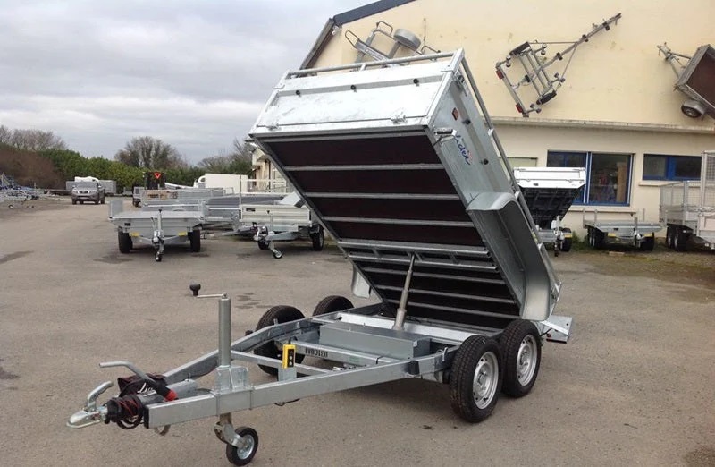 Remolque basculante robusto Lider, GVWR 1500 kg, ejes dobles nuevos con frenos. - Imagen 6