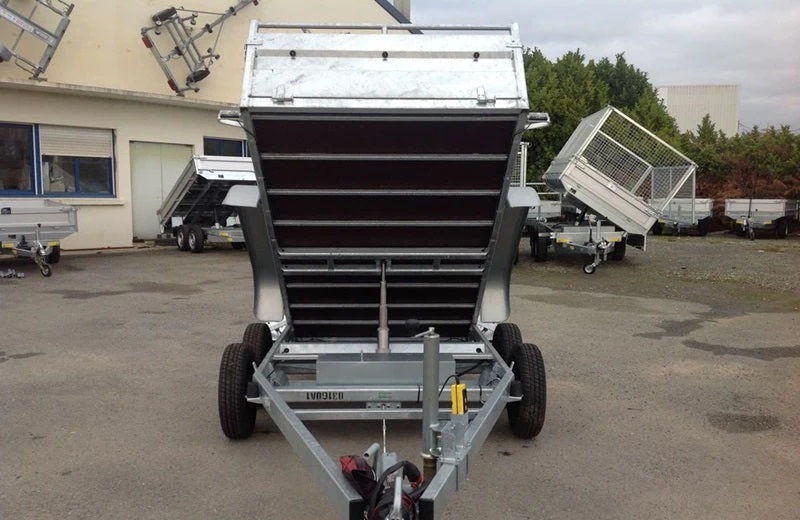 Remolque basculante robusto Lider, GVWR 1500 kg, ejes dobles nuevos con frenos. - Imagen 5