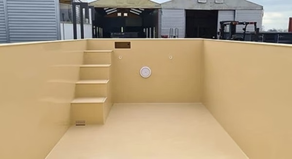 Contenedor de polipropileno edificable, ideal para piscinas, 6,5 x 2,6 m - Imagen 2