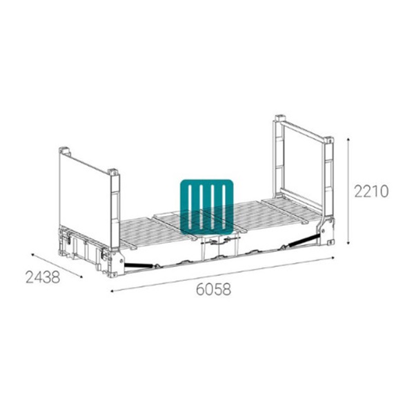 contenedor plano de 20 pies - Imagen 3